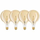 4 x Ledvance Smart+ LED Filament Leuchtmittel Globe G120 6W = 55W E27 680lm Gold Extra Warmweiß 2400K dimmbar Zigbee