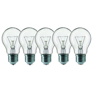 5 x Nice Price Glühbirne AGL 40W E27 Klar 230V Glühlampe Leuchtmittel warmweiß dimmbar