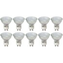 10 x Brilliant LED Leuchtmittel Glas Reflektor 2,5W GU10 240lm 830 warmweiß 3000K maxi flood 110°