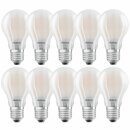 10 x Radium LED Filament Leuchtmittel Birnenform A60 10W = 100W E27 matt 1521lm warmweiß 2700K