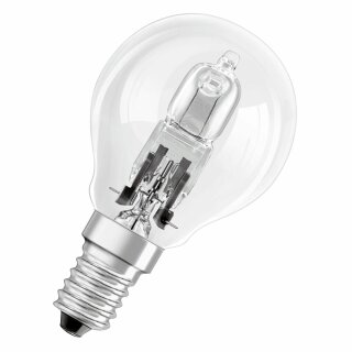 Osram Halogen Eco Tropfen Glühbirne 46W = 60W E14 klar Kugel