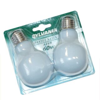 2 x Sylvania Glühbirne T60 60W E27 Pastel Satin AZUR...