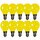 10 x LED Filament Leuchtmittel Tropfen 2W E14 farbig Gelb 100lm