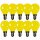 10 x LED Filament Leuchtmittel Tropfen 2W E14 farbig Gelb 100lm