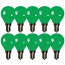 10 x LED Filament Leuchtmittel Tropfen 2W E14 farbig...