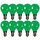 10 x LED Filament Leuchtmittel Tropfen 2W E14 farbig Grün 30lm