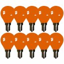 10 x LED Filament Leuchtmittel Tropfen 2W E14 farbig Orange 20lm