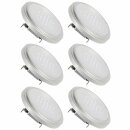6 x SLV LED Leuchtmittel Reflektor QR111 Silbergrau 9W...