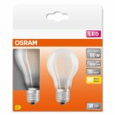 2 x Osram LED Filament Leuchtmittel Birnenform 6,5W = 60W E27 matt 806lm warmweiß 2700K