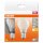 2 x Osram LED Filament Leuchtmittel Birnenform 6,5W = 60W E27 matt 806lm warmweiß 2700K