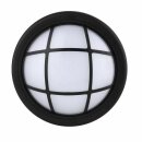 IBV LED Feuchtraumleuchte Deckenlampe Außenleuchte rund Ø15cm 10W 650lm IP65 Schwarz Neutralweiß 4000K