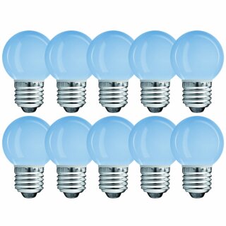 10 x Müller-Licht LED Leuchtmittel Dekolicht Tropfen 0,6W E27 blau Kugel