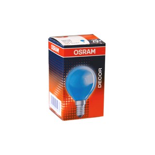 Osram Glühbirne Tropfen 11W E14 Blau Glühlampe Decor Color 11 Watt
