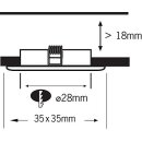 TIP LED Einbauleuchten Set Mini Eisen gebürstet 5 x 0,5W Tageslicht 6500K kaltweiß für Boden Wand & Decke