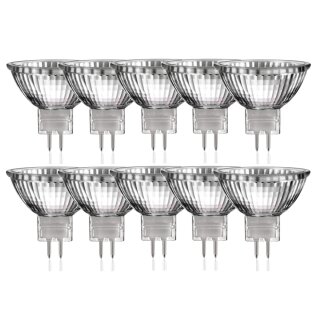 10 x Luminizer Halogen Leuchtmittel Reflektor MR16 50W GU5,3 12V 680lm dimmbar warmweiß