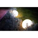 Easy Connect Garten-Lichtkugel Ø35cm Weiß IP55 40W E27 450lm warmweiß 230V Halogen + Erdspieß