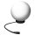 Easy Connect Garten-Lichtkugel Ø35cm Weiß IP55 40W E27 450lm warmweiß 230V Halogen + Erdspieß