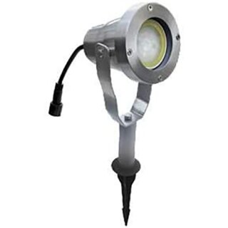 Easy Connect LED Strahler Gartenstrahler Alu gebürstet IP67 4W GU10 320lm warmweiß 3000K + Erdspieß
