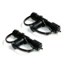 2 x Easy Connect Anschlussstecker T-Verbinder IP67 Schwarz 2 Ausgänge