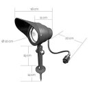 Easy Connect LED Strahler Gartenstrahler Schwarz IP67 4W GU10 320lm warmweiß 3000K + Erdspieß