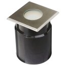 Easy Connect LED Einbauleuchte Edelstahl eckig 12x12cm...