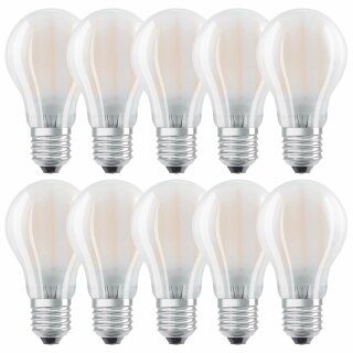 10 x Osram LED Filament Leuchtmittel Birne A60 2,2W = 25W E27 matt 250lm warmweiß 2700K DIMMBAR