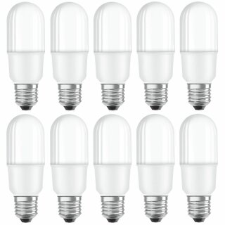 10 x Osram LED Leuchtmittel Röhre Stick 8W = 60W E27 matt 806lm Neutralweiß 4000K