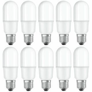 10 x Osram LED Leuchtmittel Röhre Stick 8W = 60W E27 matt 806lm Neutralweiß 4000K