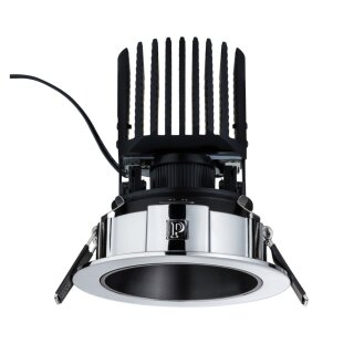 Paulmann LED Einbauleuchte Luca Downlight Chrom Schwarz 12,6W 540lm Warmweiß 2700K 39° DIMMBAR