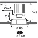 Paulmann LED Einbauleuchte Luca Downlight Chrom Schwarz...