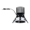 Paulmann LED Einbauleuchte Luca Downlight Chrom Schwarz 12,6W 540lm Warmweiß 2700K 39° DIMMBAR