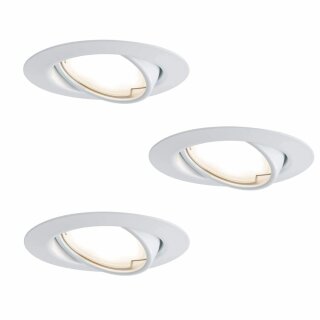 3 x TIP Coin LED Einbauleuchten Weiß Schwenkbar 3 x 4,9W Modul Warmweiß 2700K 