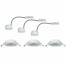 3 x TIP Coin LED Einbauleuchten Weiß Schwenkbar 3 x 4,9W Modul Warmweiß 2700K