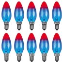 10 x Paulmann Glühbirne Kerze Multicolor 25W E14...