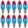 10 x Paulmann Glühbirne Kerze Multicolor 25W E14 Blau Rot Glühlampe 25 Watt