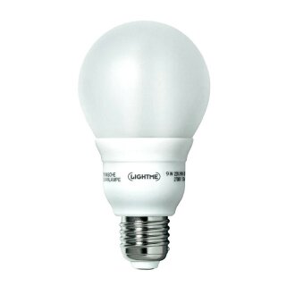 LightMe ESL Energiesparlampe Leuchtmittel Birnenform 9W E27 405lm Warmweiß 2700K