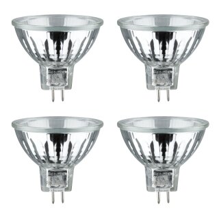 4 x Halogen Reflektor 50W GU5,3 12V MR16 warmweiß dimmbar flood 38°