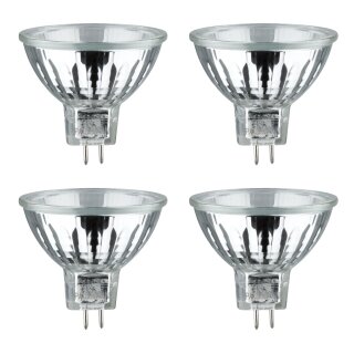 4 x Halogen Reflektor 50W GU5,3 12V MR16 warmweiß dimmbar flood 38°