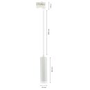 Spectrum 3-Phasen-Stromschiene Pendelleuchte Madara Mini Ring Weiß GU10 ohne Leuchtmittel
