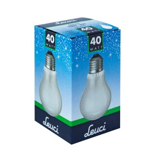 Leuci Glühbirnen Birnenform A55 40W E27 Opal Matt Glühlampe 40 Watt warmweiß dimmbar