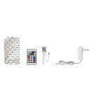 Paulmann LED Strip Set 3m 9,6W 165lm RGB Multicolor kürzbar & selbstklebend mit Fernbedienung