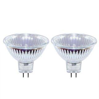 2 x Halogen Reflektor MR16 50W 12V GU5,3 Kaltlichtreflektor warmweiß 2900K dimmbar 36°