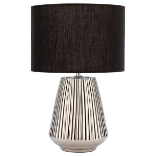 Paulmann Pauleen Tischleuchte Toss of Silver Schwarz Silber max. 60W E27 ohne Leuchtmittel mit Schalter