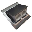 Einbausteckdose Fußbodensteckdose Steckdose 2-fach Edelstahl für Boden & Wand versenkbar B-Ware