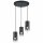 Trio Pendelleuchte Robin Schwarz Rauchglas max. 3 x 28W E27 ohne Leuchtmittel kürzbar B-Ware
