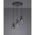 Trio Pendelleuchte Robin Schwarz Rauchglas max. 3 x 28W E27 ohne Leuchtmittel kürzbar B-Ware