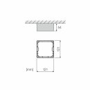 Ledvance Aufbaurahmen Downlight Slim Square Frame Weiß eckig 121x121mm