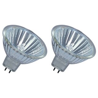 2 x Osram Halogen Reflektor Decostar 25W = 35W GU5,3 12V klar 370lm 4000h warmweiß 2900K dimmbar 36°