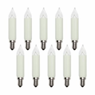 10 x Osram Ersatz-Kerze für Lichterkette 7W 15V E14 6141 Schaftkerze