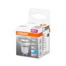 Osram LED Leuchtmittel PAR16 Glas Reflektor 6,9W = 80W GU10 575lm Neutralweiß 4000K Maxi flood 120°